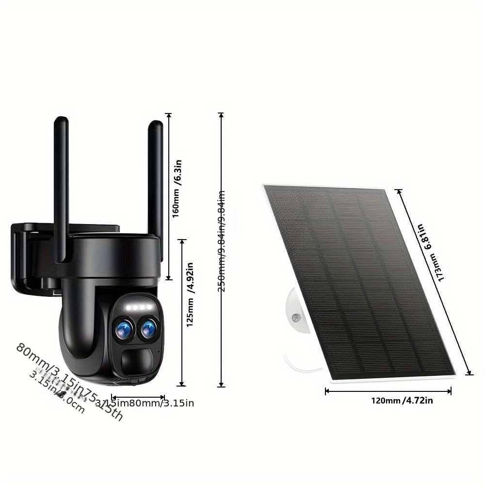 Hawkray 10x Zoom 360 Degree Solar Powered CCTV Camera