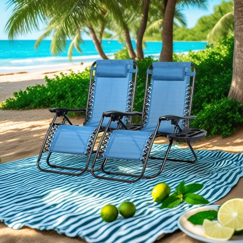 Adjustable Zero Gravity Lounge Chairs Set of Two