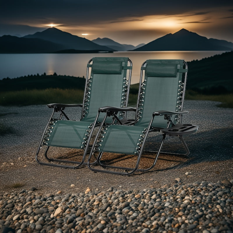 Adjustable Zero Gravity Lounge Chairs Set of Two