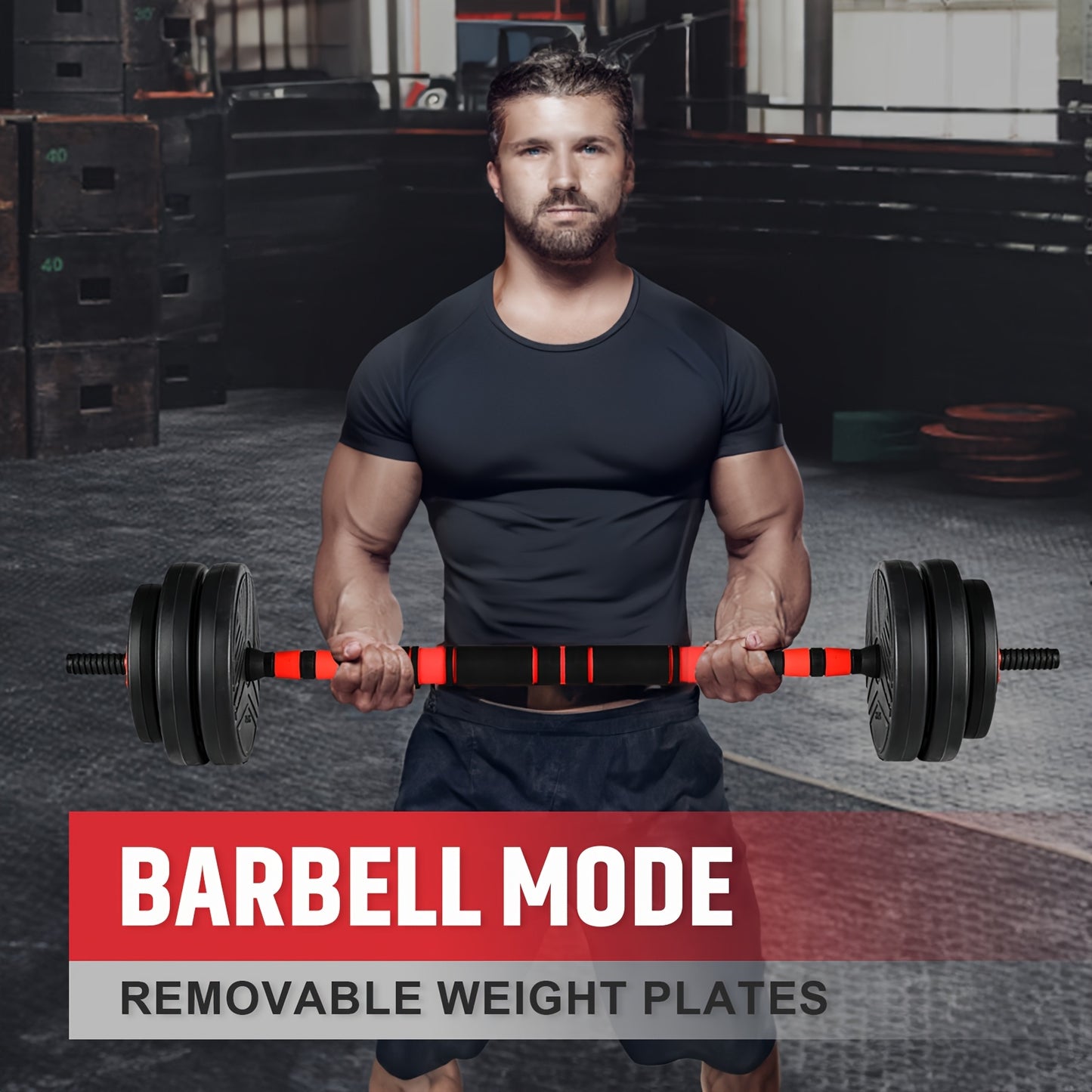 Adjustable 5 In 1 Dumbbells For Home Gym Fitness