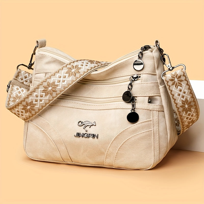 Perfect Lily Women's Vintage Bohemian Crossbody Bag for Everyday Use by Connie's Bargains, with patterned strap.