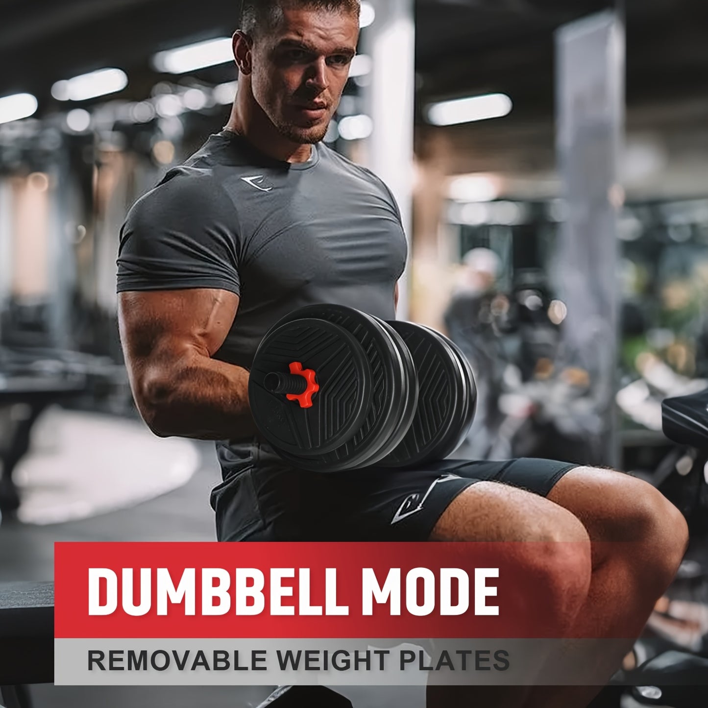 Adjustable 5 In 1 Dumbbells For Home Gym Fitness