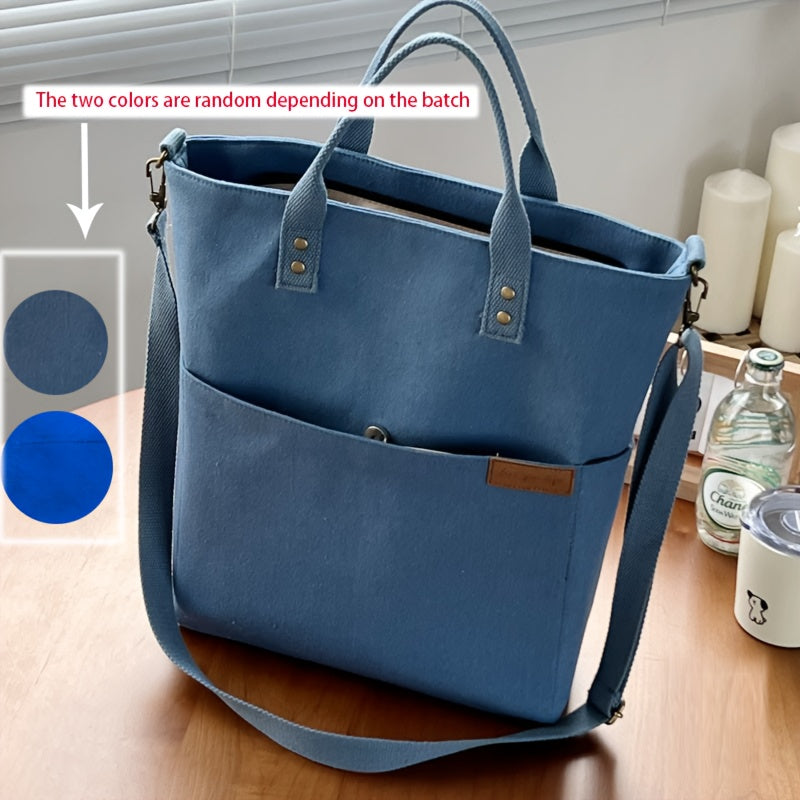 Nylon Tote Bag for Casual Students with Zipper Closure