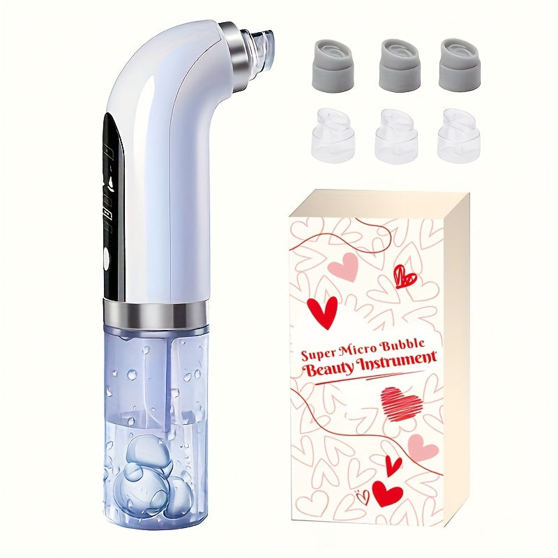USB Rechargeable Pore Vacuum Facial Cleaner with Interchangeable Heads