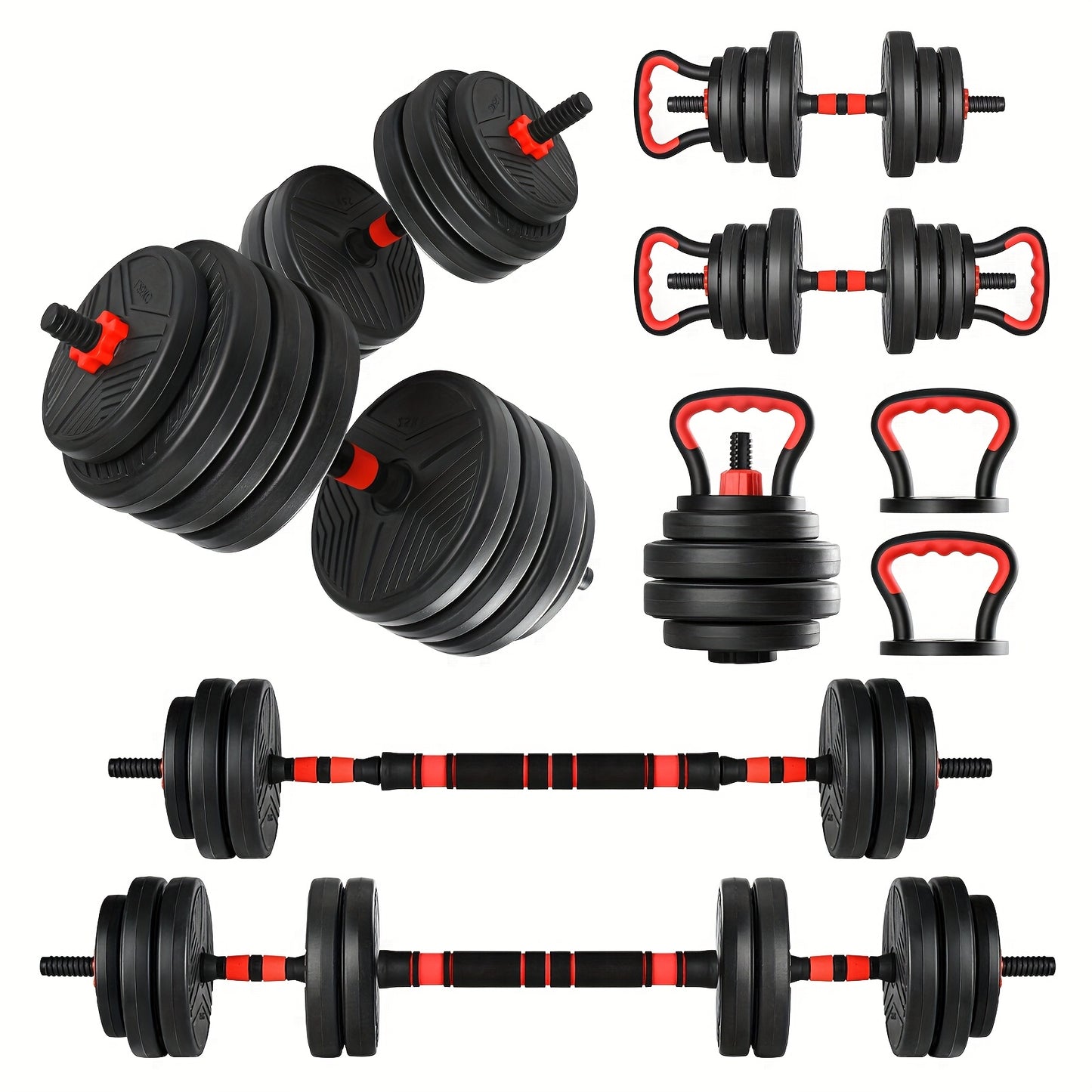 Adjustable 5 In 1 Dumbbells For Home Gym Fitness