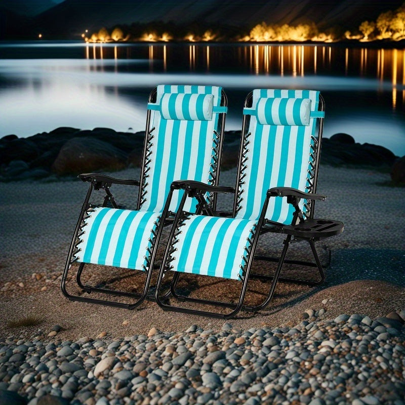Adjustable Zero Gravity Lounge Chairs Set of Two