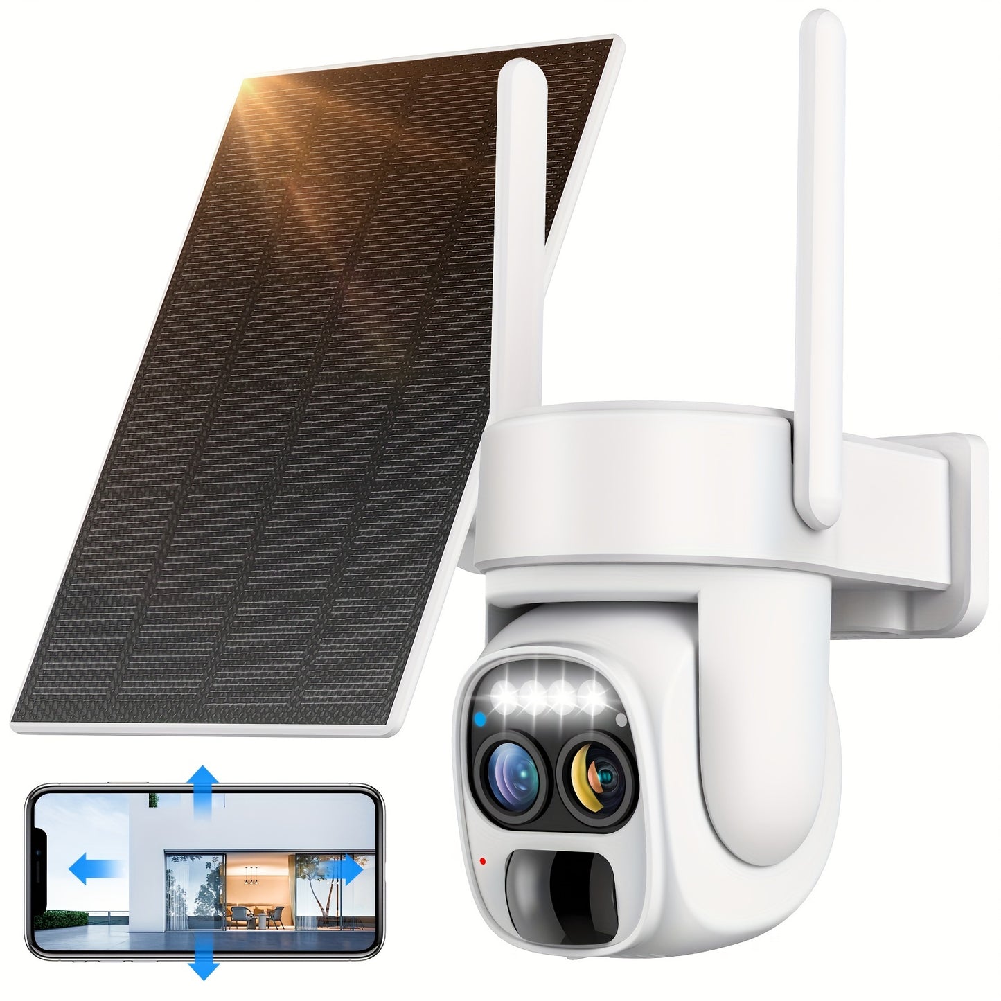Hawkray 10x Zoom 360 Degree Solar Powered CCTV Camera
