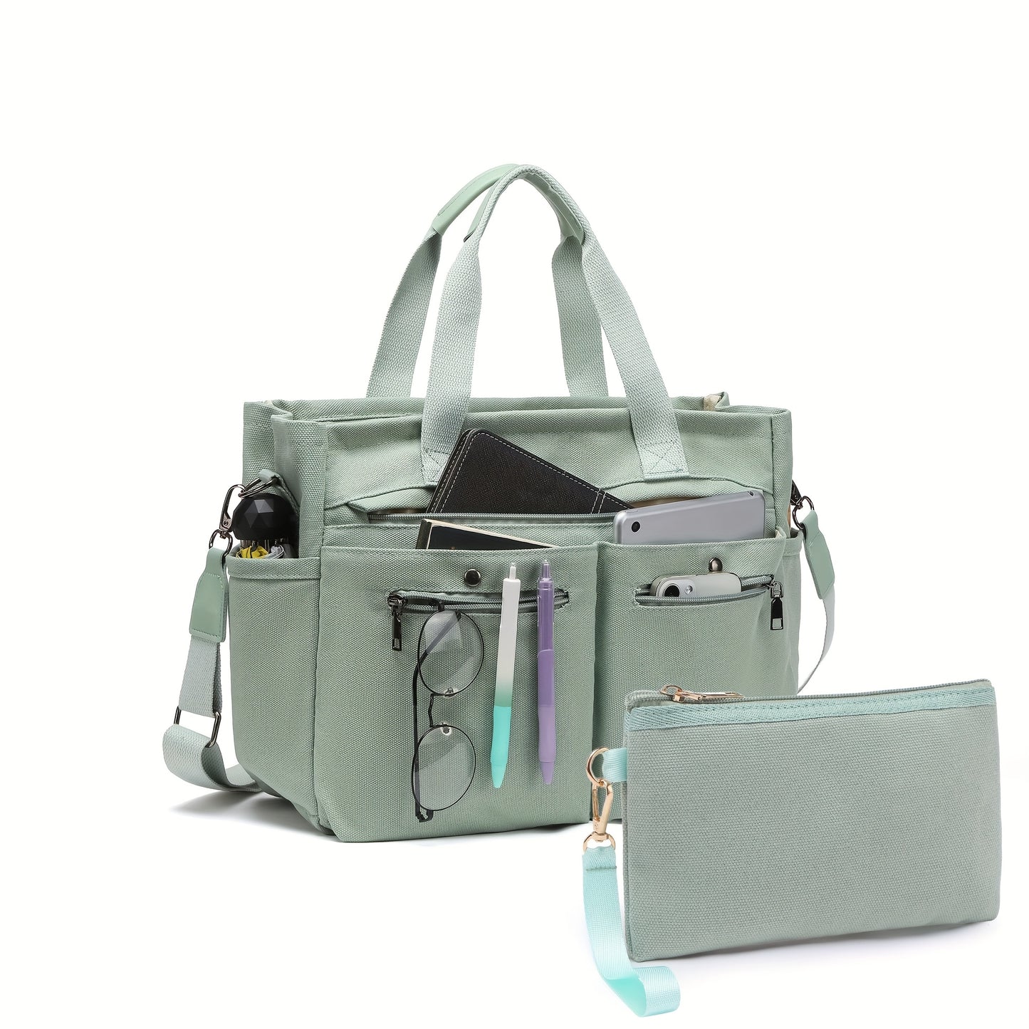 Women's Canvas Handbags Set for Work Travel and Daily Use