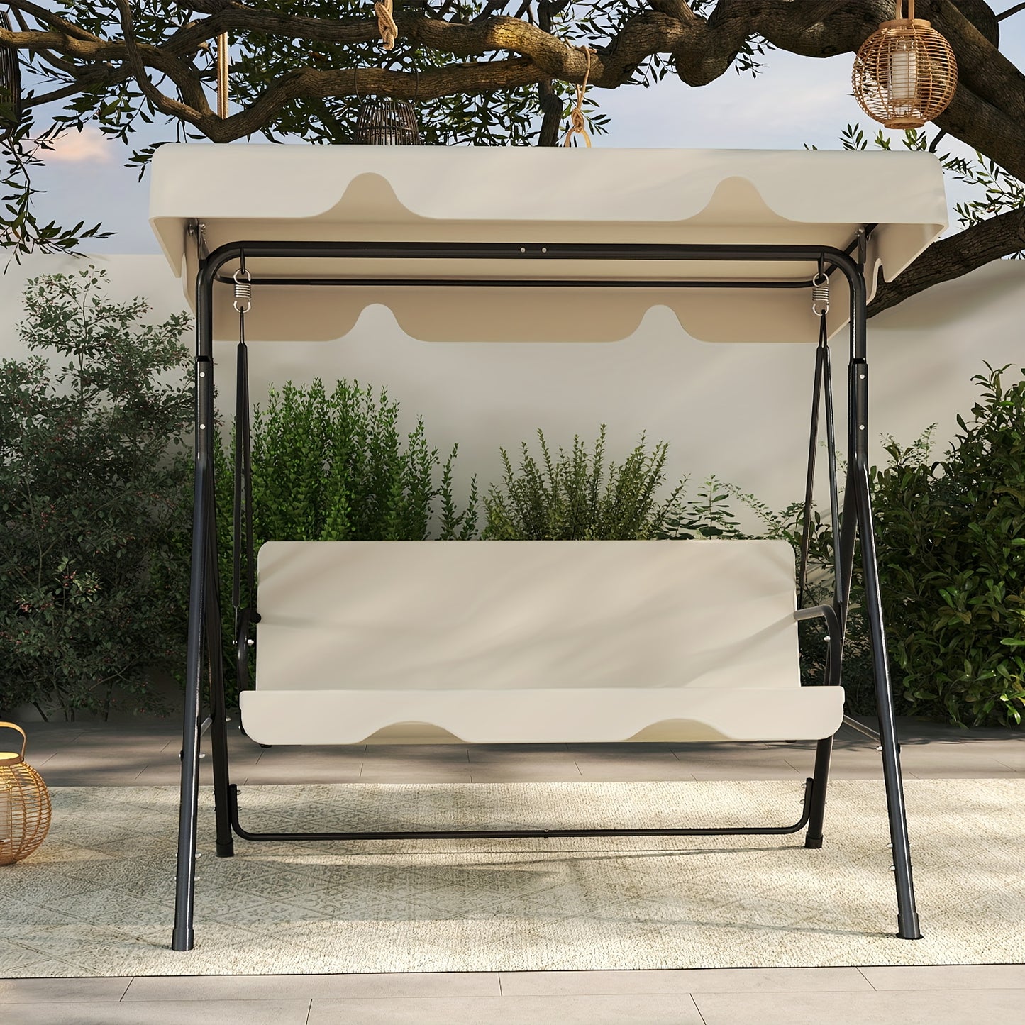 Outdoor Patio Swing With Canopy For Relaxation And Comfort