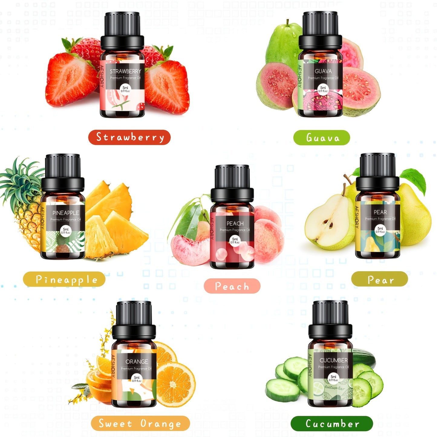 Fruity Essential Oils Set for Diffusers and Candle Making