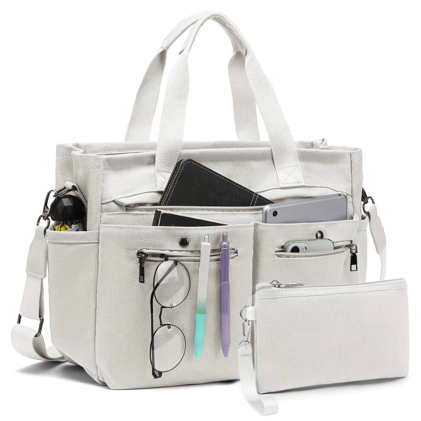 Women's Canvas Handbags Set for Work Travel and Daily Use