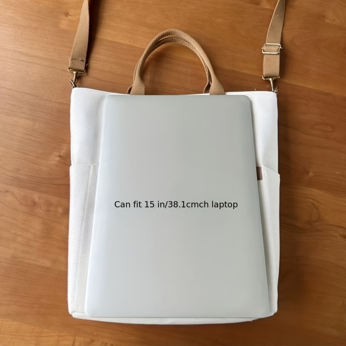 Nylon Tote Bag for Casual Students with Zipper Closure