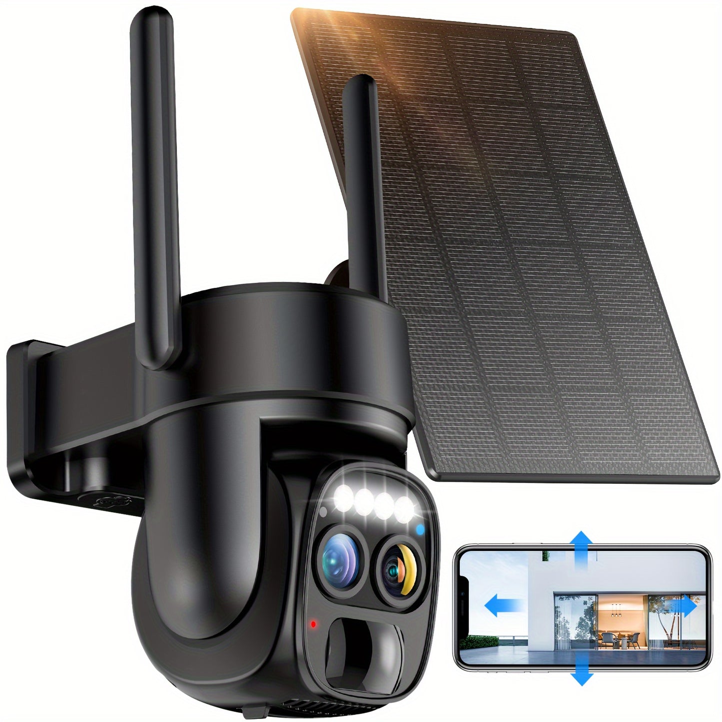 Hawkray 10x Zoom 360 Degree Solar Powered CCTV Camera