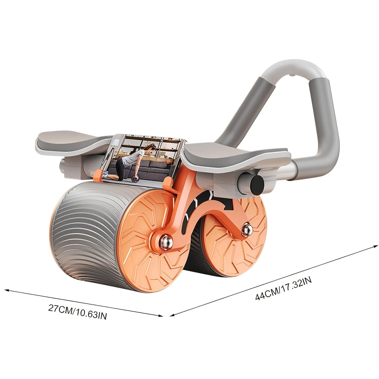 Smart Ab Wheel with Timer and Phone Holder for Workouts