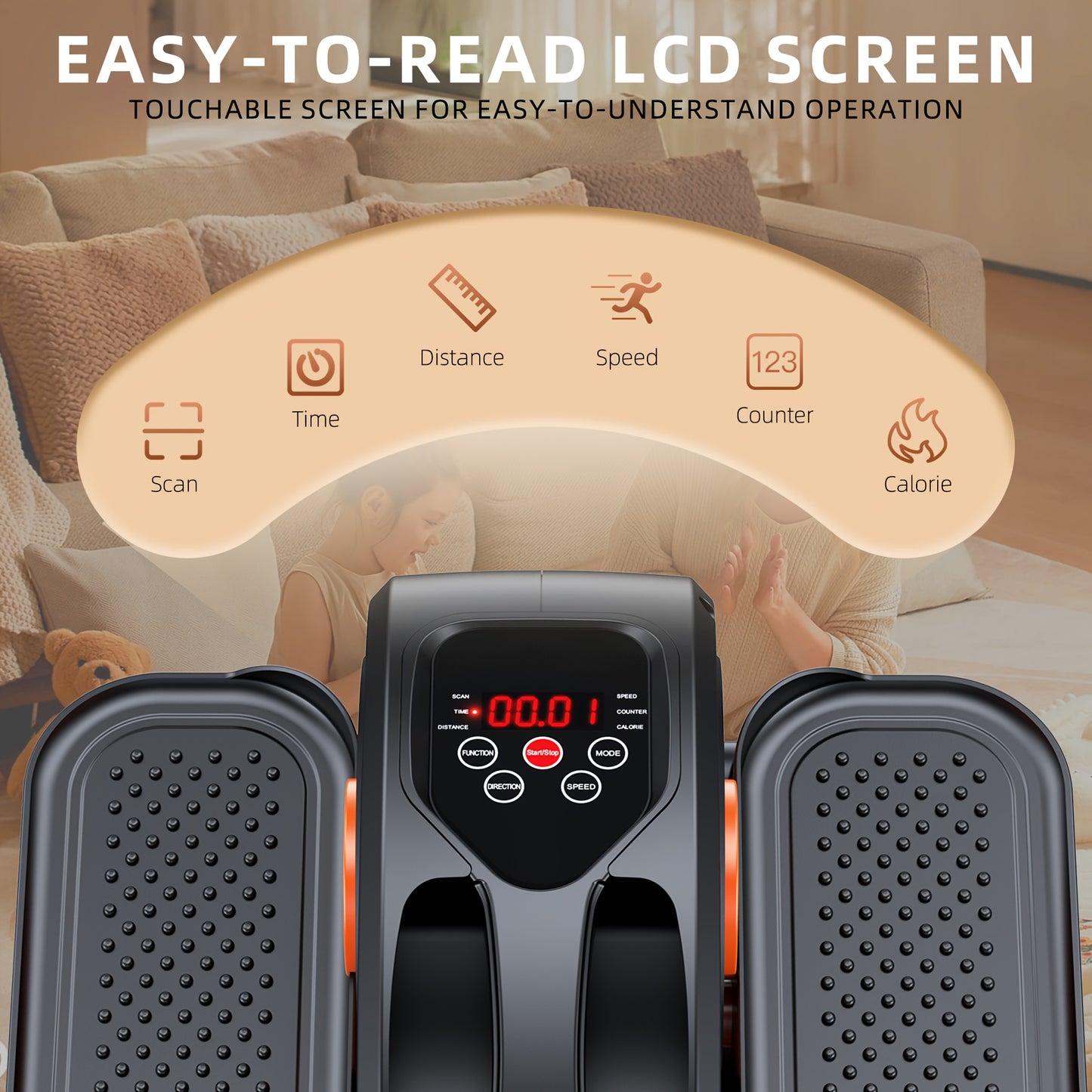 Portable Under Desk Elliptical Machine for Easy Home Workouts