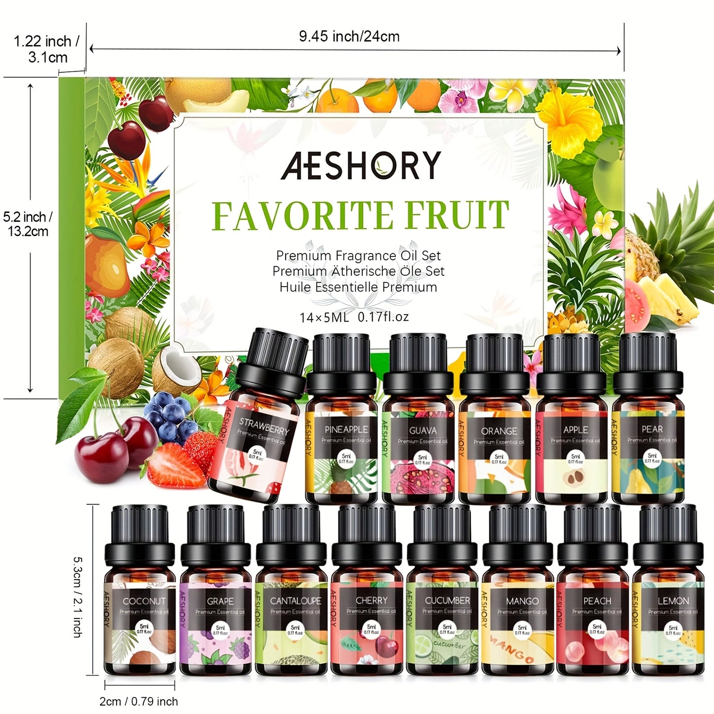 Fruity Essential Oils Set for Diffusers and Candle Making