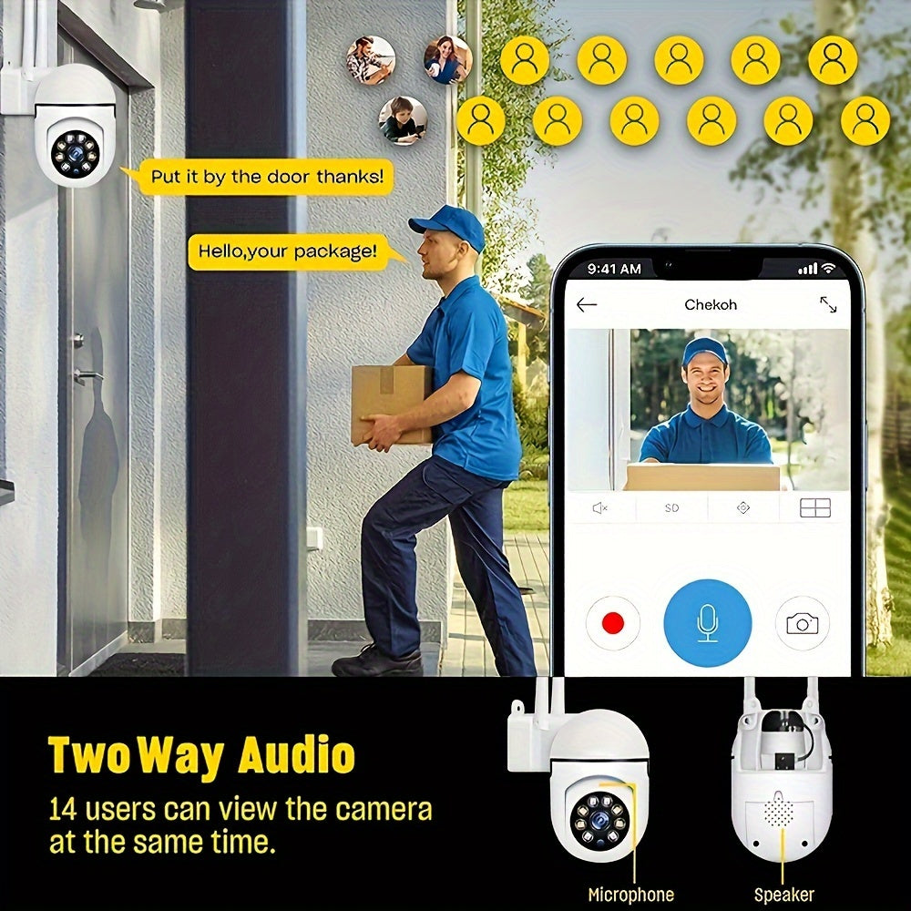 Wireless WiFi Security Camera System with Night Vision and Audio