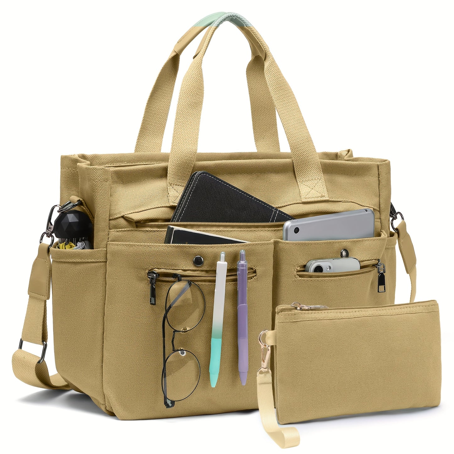 Women's Canvas Handbags Set for Work Travel and Daily Use