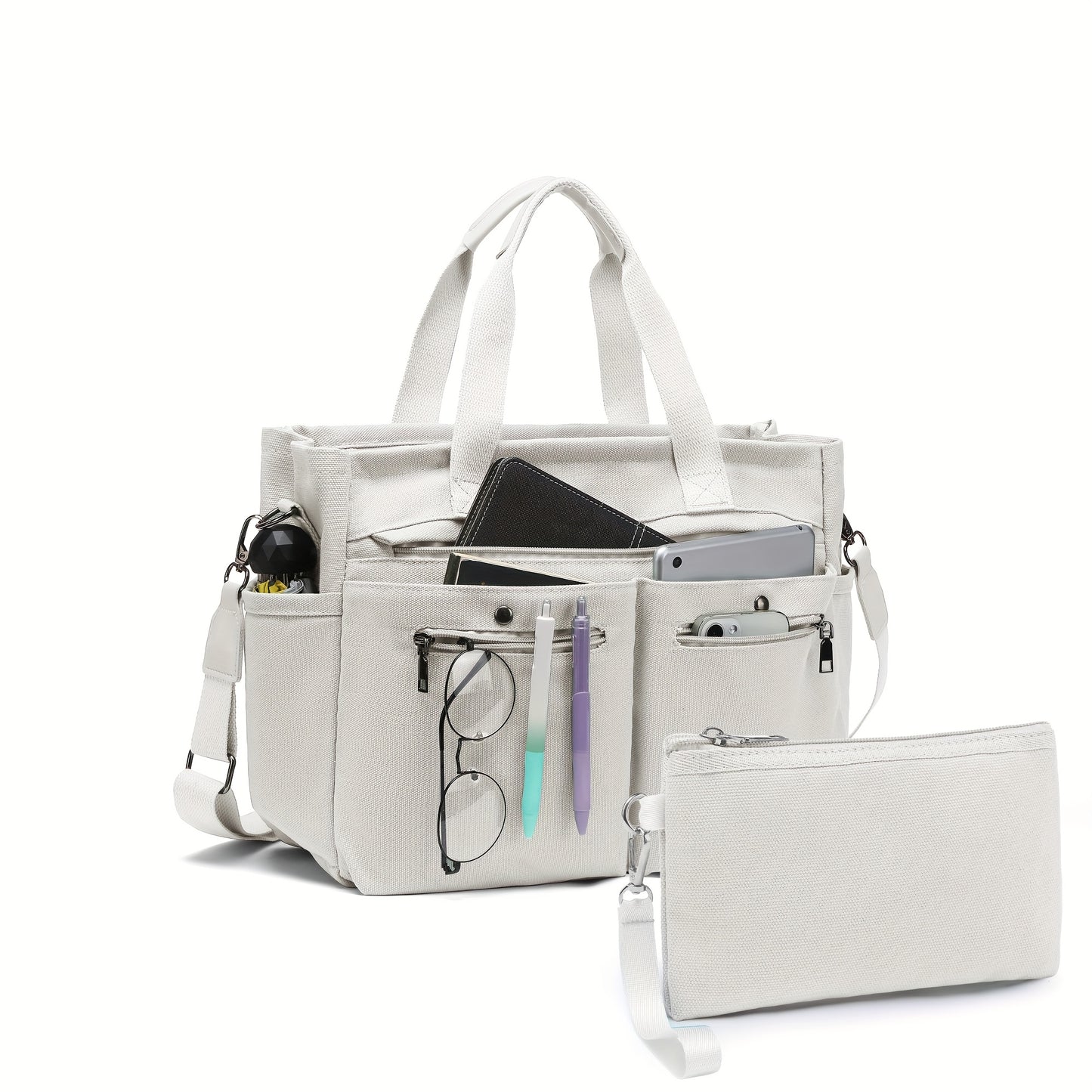 Women's Canvas Handbags Set for Work Travel and Daily Use