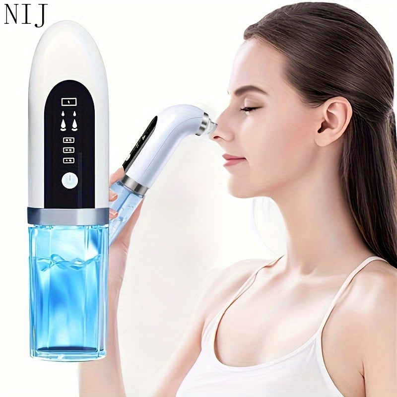 USB Rechargeable Pore Vacuum Facial Cleaner with Interchangeable Heads