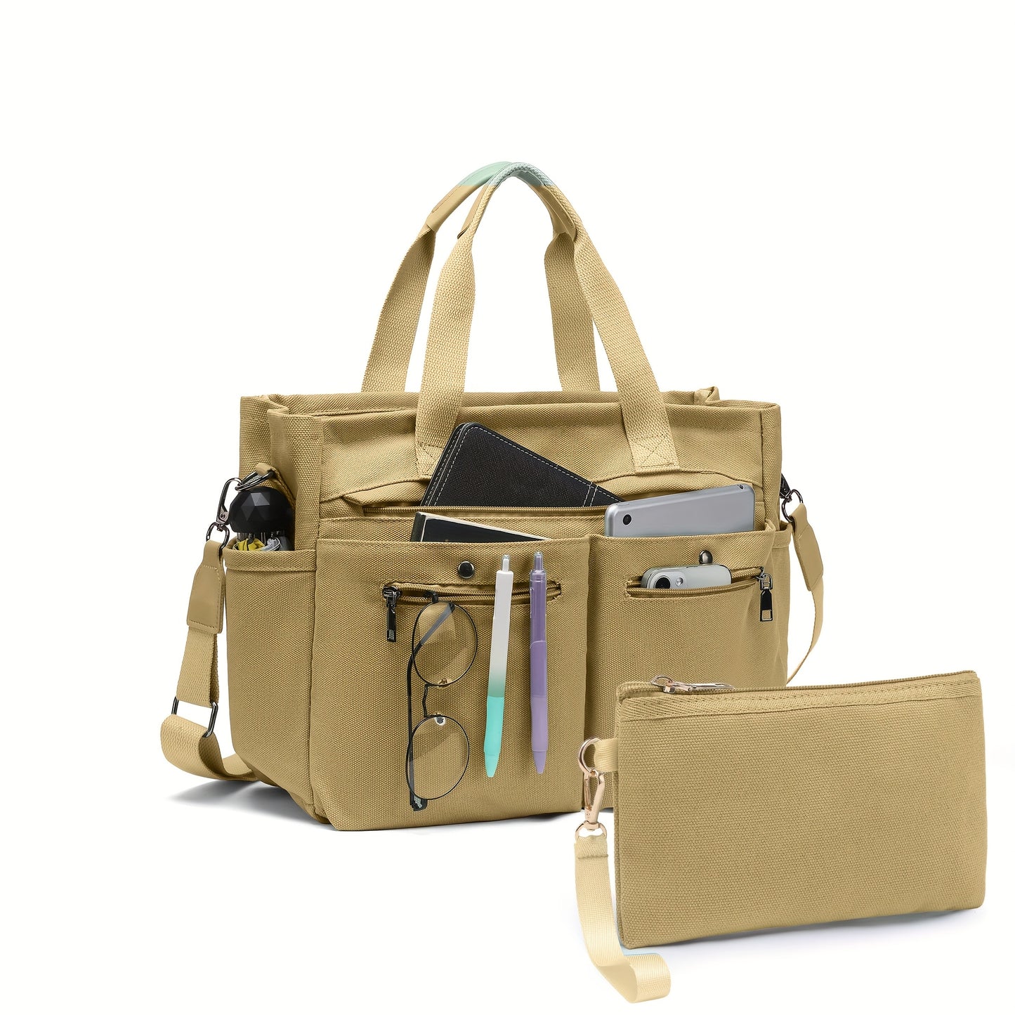 Women's Canvas Handbags Set for Work Travel and Daily Use