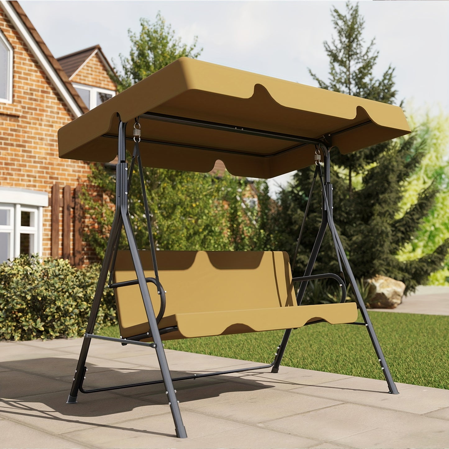 Outdoor Patio Swing With Canopy For Relaxation And Comfort