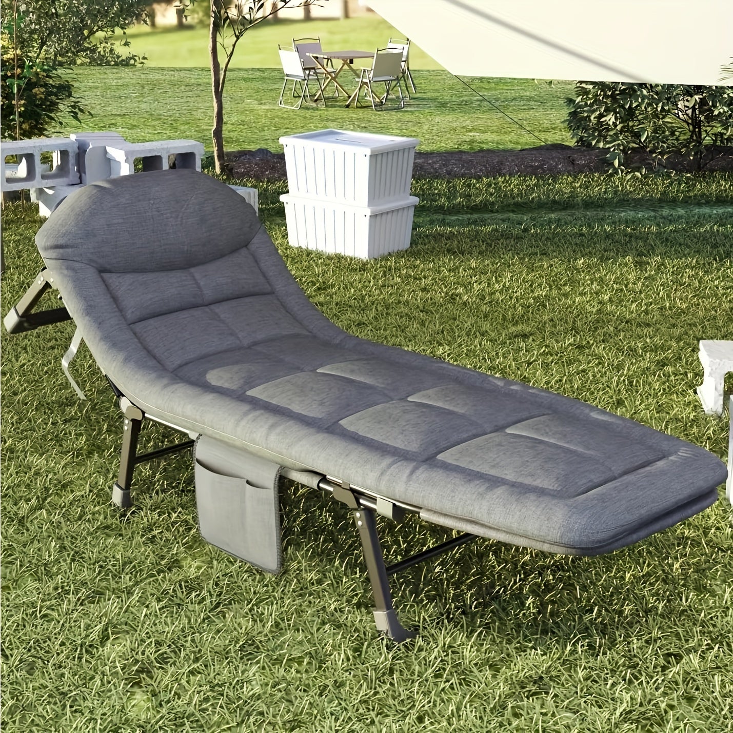 Comfortable Ergonomic Folding Bed for Relaxation and Napping