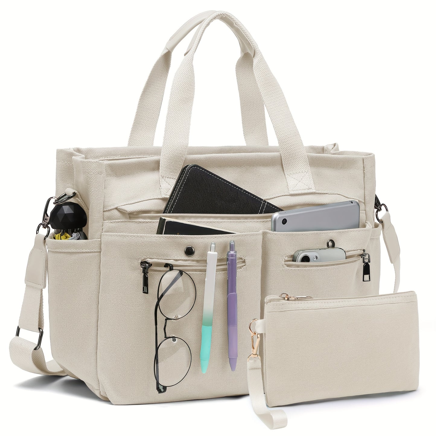 Women's Canvas Handbags Set for Work Travel and Daily Use