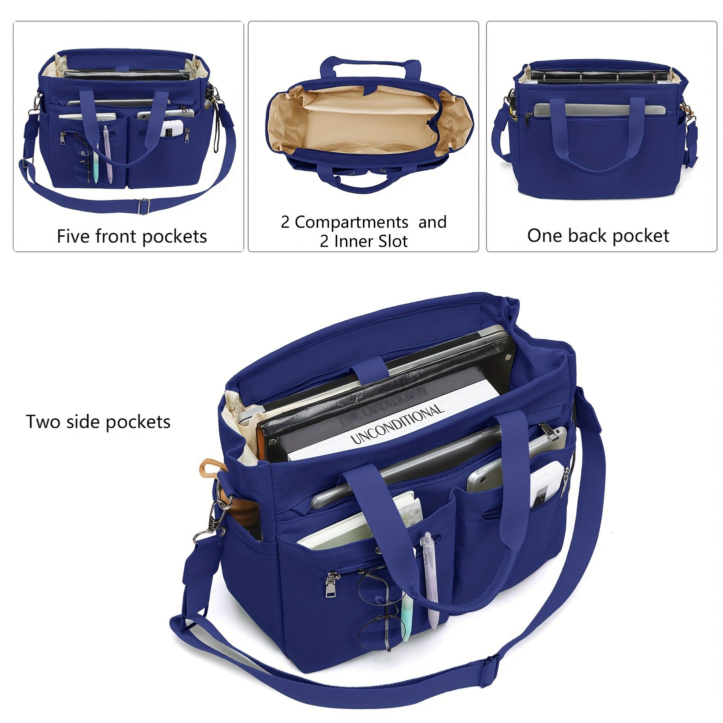 Women's Canvas Handbags Set for Work Travel and Daily Use